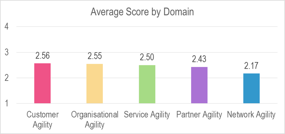 Agility Challenge Telco 2.0 Domain Scores Average July 2015