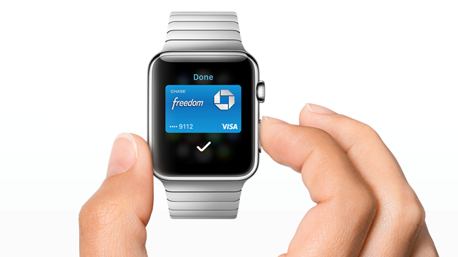 Figure 4 - You double-click a button to confirm a payment with Apple Watch